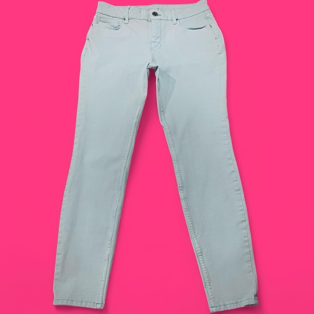 White House Black Market Sea Green Pastel The Skinny Ankle High-Rise Jeans 2